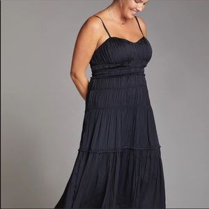 Anthropologie Ruched Slip Dress
